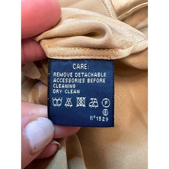 Ralph Lauren Champagne Silk Wrap Blouse - Picture 9 of 9